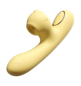 MizzZee - Cute Dragon Heating Suction Vibrator Wand (Chargeable - Yellow)